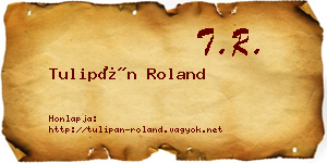 Tulipán Roland névjegykártya